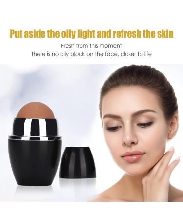 Oil Control Roller - Portable Facial Cleansing & Pore Massage Ball for Oil Absorption & Skin Care (Black) - Buy Online on GoSupps.com