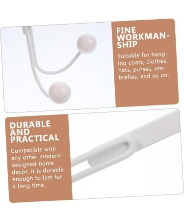Hemoton 2pcs Double Hook Coat Hangers Towel Rack Clothes Hangers Hooks Door Hook Hanger Nail Hat Hook 14x9cm White - Buy Online on GoSupps.com