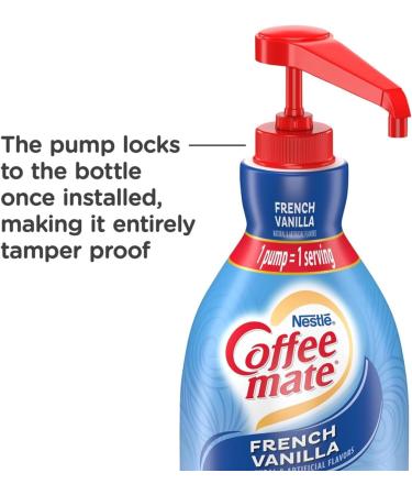 Coffee mate French Vanilla Liquid Concentrate 1.5 Liter Pump Bottle with World Food Shop Scoop - Buy Online on GoSupps.com
