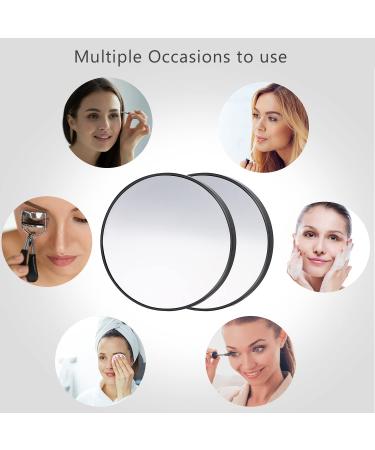 BULGILIA Magnifying Mirror and Tweezers Kit - 10X & 15X Portable Makeup Mirrors with Suction Cups for Eyebrow Tweezing and Blackhead Removal - Buy Online on GoSupps.com
