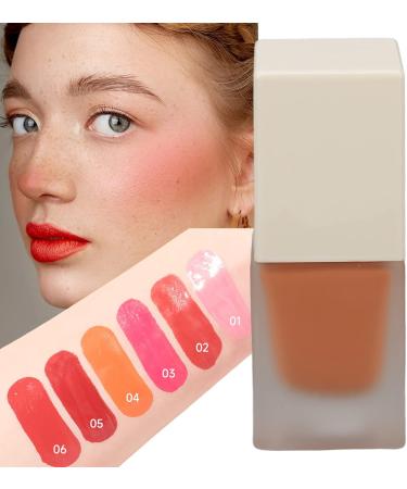 Liquid Blush Longlasting Moisturizing Liquid Cheek Blush for Outdoor for Daily Use (04#TEASE) - Buy Online on GoSupps.com