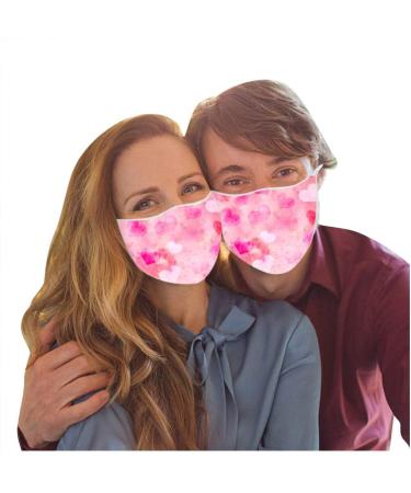 ZQP 2PCS Valentine's Day Face Bandana Cotton Face Bacalava Unisex Cute Heart Mouth Bacalava Reusable Dustproof Face Bacalava for Outdoor Activities - Buy Online on GoSupps.com