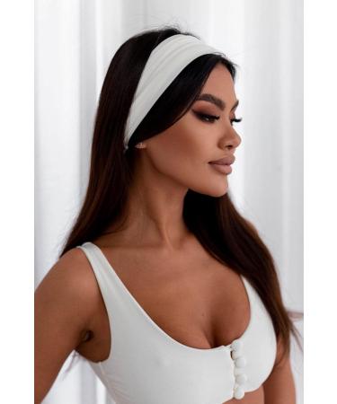 Buy Bodya Women's Wide Elastic Hairband - Soft White Headband for All-Day Comfort - Buy Online on GoSupps.com