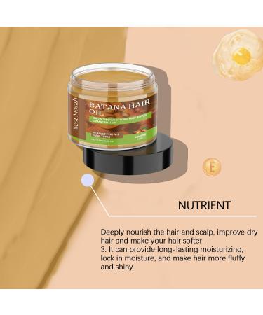 Natural Raw Batana Hair Oil & Conditioner for Growth - Organic Unrefined Hair Mask for Men & Women | Prevent Hair Fall & Moisturize Scalp - 4.23 FL OZ - Buy Online on GoSupps.com