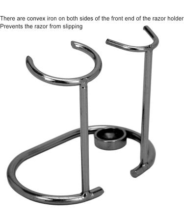 Durable Black Razor & Shaving Brush Stand - Modern Hygienic Design for Safe Bathroom Styling - Buy Online on GoSupps.com