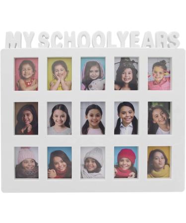 School Years Collage Frame for K-12 Graduation Photos - Holds 15 Pictures (White) - Buy Online on GoSupps.com