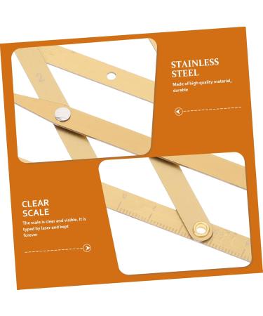 Ipetboom 3 Pcs Second Generation Scale Metal Scissors Eyebrow Marker Ruler Eyebrow Drawing Tool Stencil Mold - Buy Online on GoSupps.com