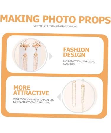 minkissy 1 Pair Antique Headdress Wedding Hair Clip Hair Side Clip Tassel Headpiece Tassel Headdress Decorative Hair Clips Pearl Hair Pin Bride Hair Clip Imitation Pearls Vintage Walk Miss - Buy Online on GoSupps.com