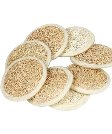 10 Pcs Natural Exfoliating Facial Loofah Scrubbers - Reusable Face Exfoliator Pad for Men and Women - Buy Online on GoSupps.com