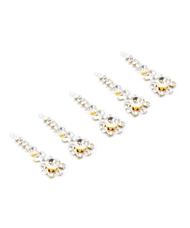 Indian Premium Fashion Bindi Women Forehead Stickers - Silver/Golden - Buy Online on GoSupps.com