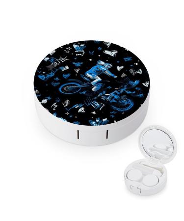Motorcycle Contact Lens Travel Kit Portable Cute Contact Box with Mirror for Daily Outdoor