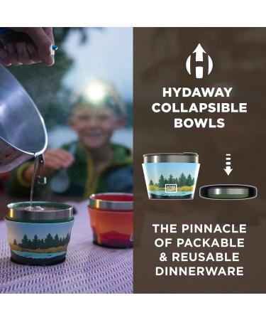 HYDAWAY Collapsible Insulated Bowl with Lid | Portable  Packable  Insulating  Resealable  Hot-and-Cold Dinnerware for Camping  Hiking  Backpacking  Van Life  Travel | 1.5 Cup Capacity Cascadia - Buy Online on GoSupps.com