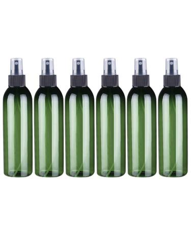 Spray bottle 6 250ml portable travel bottles plastic atomizer empty spray bottle Refillable fine perfume duster atomizer Spray cosmetics bottles for travel dark green + black