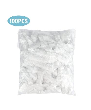 100PCS Disposable Shower Caps - Thicker Waterproof Clear Bath Caps for Women - Ideal for Salon, Spa, Hotel, Travel - Medium Size (Pack of 100) - Buy Online on GoSupps.com