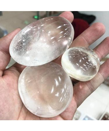 Home Natural Clear Quartz White Crystal Palm Stone for Raw Stones and Minerals (Color : 1pc Size : 150-200g) 150-200g 1pc