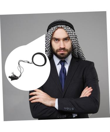 Healeved Men Arab Costume Scarf Headband Arabian Costume Accessory Arab Head Scarf Men Headband Arab Costume Headband Arab Costume for Men Headband Scarf Men Arabian Costume Head Scarf Rope - Buy Online on GoSupps.com