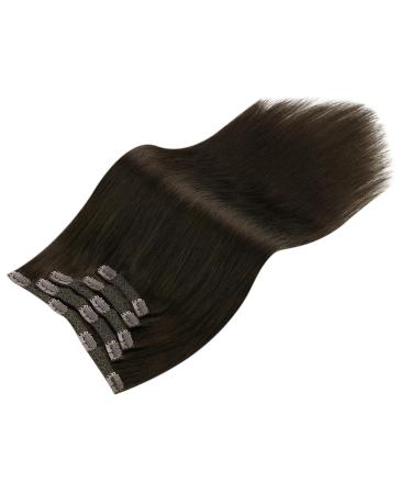 Moresoo Clip In Extensions - Real Hair Brown Remy #2 - 80g 30cm - Best Quality Clip Extensions - Buy Online on GoSupps.com