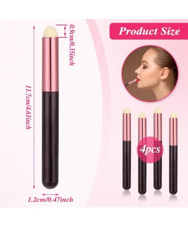 Ouligay 4pcs Round Head Lipstick Smudge Brush Multi-Purpose Lip Smudge Brush Professional Lip Brushes Portable Applicator For Lips Travel Size For Lipstick Gloss Creams For Women Girl Gift - Buy Online on GoSupps.com