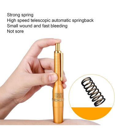 Aluminum Alloy Blood Lancet Pen for Glucose Monitoring - Home & Salon Use, Gold - Buy Online on GoSupps.com