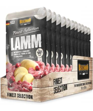 Belcando Finest Selection Lamb with Potatoes & Cranberries | Double Pack | 2 x 12 x 125 g | Wet Food for Sensitive or Picky Dogs | with Cold-Pressed Safflower Oil - Buy Online on GoSupps.com