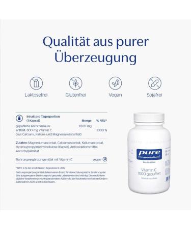 Pure Vitamin C 1000mg Buffered - 90 Capsules for Immune Support & Antioxidant Protection - Shop Internationally - Buy Online on GoSupps.com