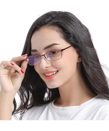 Zjdydy Blue Light-Blocking Reading Glasses for Women - Red +2.5 UV Protection Glare-Free Computer Glasses - Buy Online on GoSupps.com