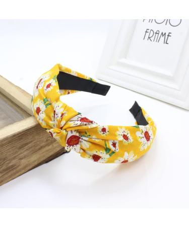 scicent Women's Fashion Headbands 3 Pieces Daisy Flower Printed Fabric Hairbands Elastic Knot Head Band Fashion Hair Accessories Hair Bands for Girls 11004 - Buy Online on GoSupps.com