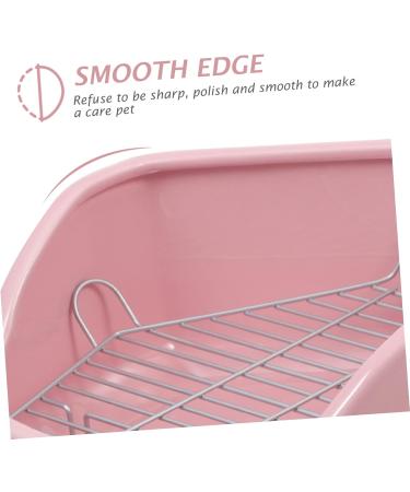 CORHAD Rabbit Toilet Pet Toilet Supply Triangle Potty Trainer Pet Training Toilet Pet Potty Ceramics Pink 30X26X12.5cm Pink - Buy Online on GoSupps.com