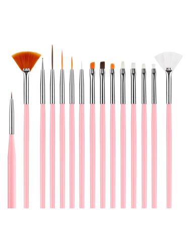 15pcs Nail Art Brushes Set - Carving Painting & Dotting Tools for Professional Nail Design - Buy Online on GoSupps.com