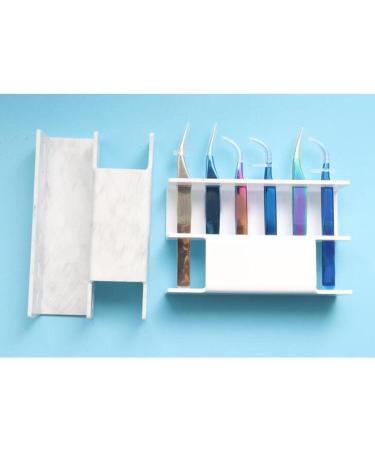 Fenteer 6 Hole Eyelash Tweezers Display Stand | Marble Acrylic Storage Organizer for Beauty Essentials - International Shipping Available - Buy Online on GoSupps.com