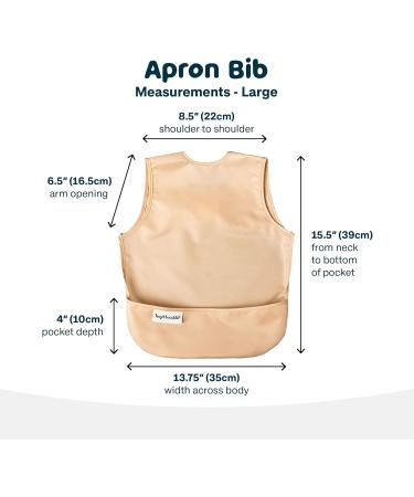 Shop Tiny Twinkle Mess-Proof Toddler Bibs | 2 Pack Sand & Cinnamon - Perfect Baby Food Bibs for Ages 2-4 - Buy Online on GoSupps.com