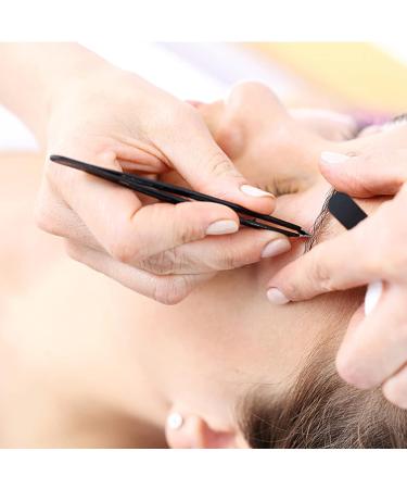 Swaan Stainless Steel Slant Tip and Pointed Eyebrow Grooming Tweezers Set - Facial Hair Remover - Perfect for Ingrown Hair Splinter and Blackhead Removal (Black) - Buy Online on GoSupps.com