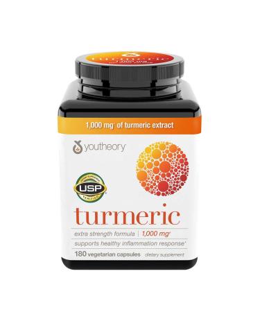 Youtheory Turmeric Extra Strength 1000mg (180 Count) (2 Pack)