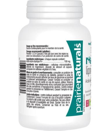 Prairie Naturals R(+) alpha lipoic acid 100 mg vcaps 60 Count - Buy Online on GoSupps.com
