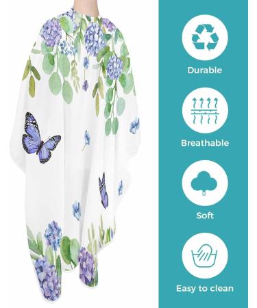 Eucalyptus Floral Barber Cape - Stylish Hair Cutting Cape for All Ages | Adjustable Neckline | 55x63 Inch | Perfect Salon Accessory - Buy Online on GoSupps.com
