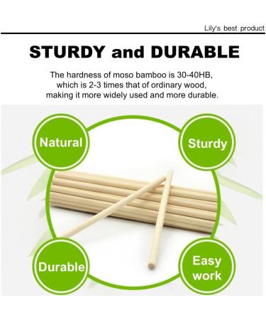 25PCS 1/4 x 12 Inch Unfinished Bamboo Dowel Rods - Wooden Dowel Sticks for Crafts and DIY - Pack of 25 - Buy Online on GoSupps.com