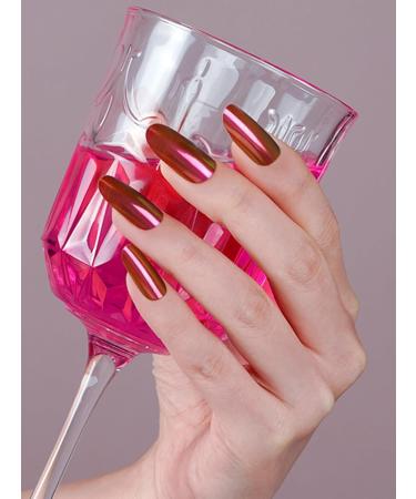 Kalolary Red Chrome Gel Nail Strips - Metallic Nail Wraps for Christmas & New Year | Long Lasting Salon Quality | International Shipping - Buy Online on GoSupps.com