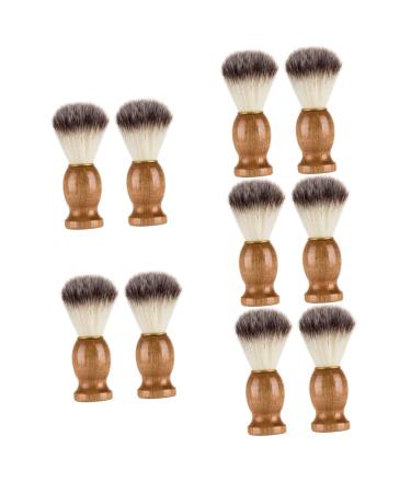 Magiclulu 10 STK Razor brush on shave razor brush hair salon beard brush stucco hairdressing dust frond men face brush shaving accessories hairdressing brush shaving product man nylon wool