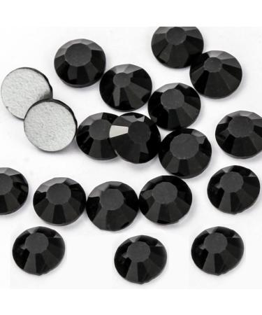 PuppyDoggy 1440 Pieces Nail Art Rhinestones Crystal Flatback Nail Gems Stones for Crafts Nails Art Clothes Shoes Bags DIY Decoration (SS20, Black) SS20 Black