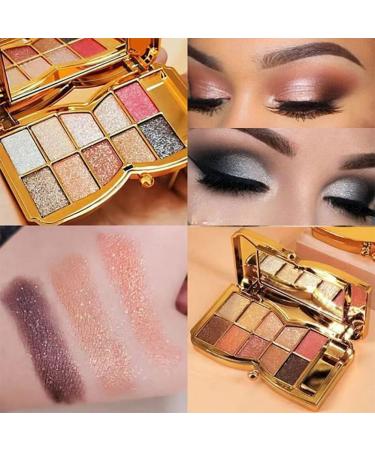 10 Colors Sparkle Shimmer Eyeshadow Palette Glitter Eyeshadow Palette Professional Makeup Glitter Eyeshadow Palette (07#) - Buy Online on GoSupps.com