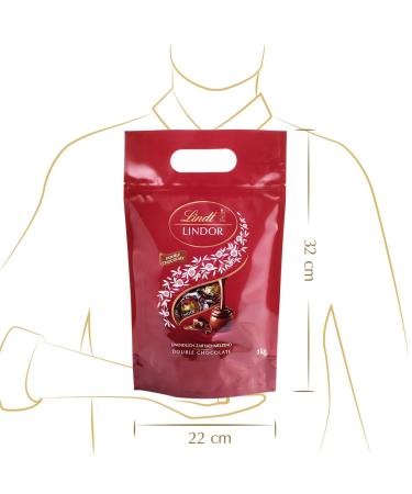 Lindt Lindor Double Chocolate 1 kg Bag | 80 Soft Melting Pralines | Resealable Large Pack | Ideal Gift for Chocolate Lovers - Buy Online on GoSupps.com