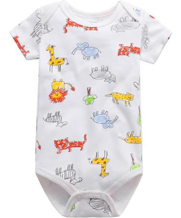 Bestele Baby Bodysuits 3-Pack, Short Sleeve Cotton Rompers for Newborn Boys and Girls | Infant Onesies Set for Toddler 9-12 Months - Buy Online on GoSupps.com