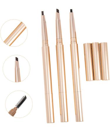 Healeved 3pcs Eyebrow Pencil Eyebrow Pencil Waterproof Brown Eyebrow Pencils Brow Pencil Black Abs - Buy Online on GoSupps.com