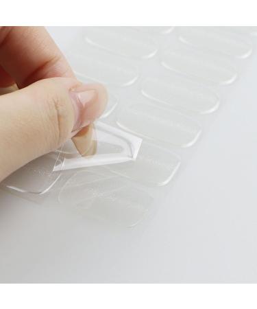 Transparent Glitter Gel Nail Strips KALEFUL Semi Cured Gel Nail Stickers Nail Art Decoration Design Supplies - Buy Online on GoSupps.com