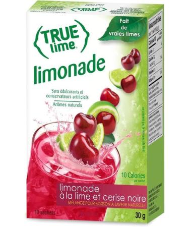 TRUE LIME Black Cherry Limeade Drink Mix (10 Packets) | Made from Real Limes | No Preservatives No Artificial Sweeteners Gluten Free | Water Flavor Packets & Water Enhancer with Stevia (6-Pack) - Buy Online on GoSupps.com