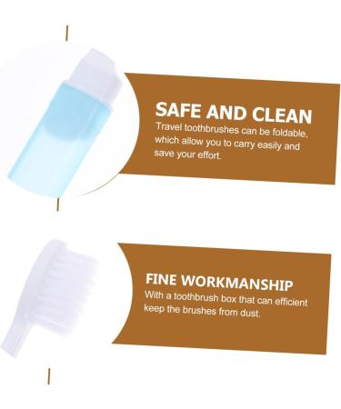 Buy Bcoath 8-Piece Foldable Travel Toothbrush Set | Soft Bristle Creative & Compact Design for Hotels - Perfect for On-the-Go! - Buy Online on GoSupps.com