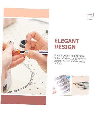 Beavorty 2 Sets Nail Pen nail art liner brush nail tech accessories nails kits nail art pen Wear- resistant dotting pen nail painting tools household tools 3d eyeliner brush major abs - Buy Online on GoSupps.com