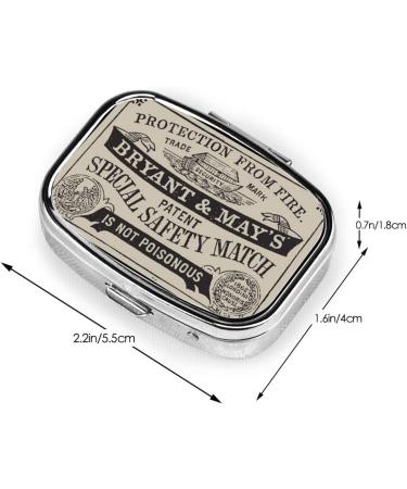 Travel-Friendly Metal Pill Organizer - Compact 2 Compartment Pill Box for Vitamins & Medicine | Cute Portable Design for Daily Use - Buy Online on GoSupps.com