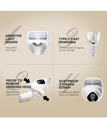 Recharge Your Feet: Electric Callus Remover - Dual-Speed Waterproof Foot Scrubber with LED & LCD Display for Smooth Skin - Buy Online on GoSupps.com
