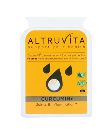 Altruvita Curcumin+ | 500mg | 60 Days Supply | 46 x more absorbable | Protect & support joint comfort and flexibility | 60 Vegan Capsules